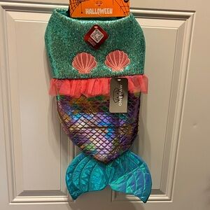 Mermaid Dog Halloween Costume with Shell Design Size Large